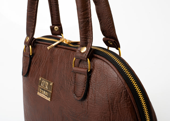 Denri Oval | Sleek Oval Handbag | Formal & Casual Carry | Lightweight, Firm Handle & 2 Internal Pockets | Chic Versatile Statement
