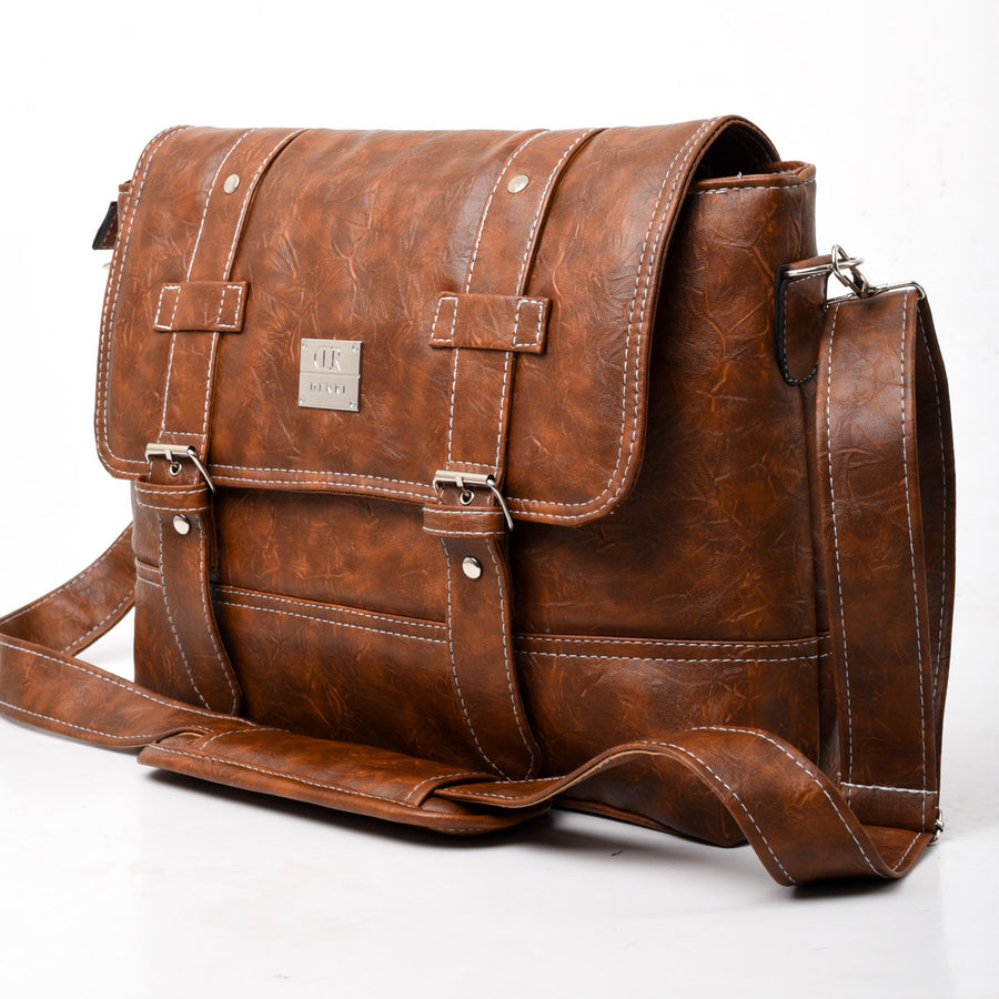 Denri Mystique Briefcase Bag | Faux Leather & Multiple Compartments