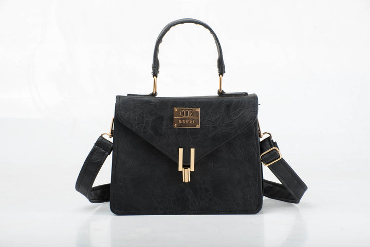 Denri Aurora | Mini Shoulder & Sling Handbag | Hand-stitched Leather with Metal Lock Stitch Detail | Versatile, Chic & Secure Accessory