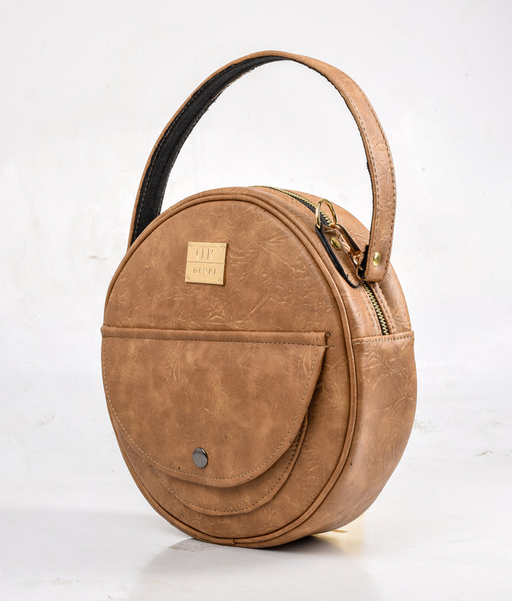 Denri Butterfly Sling | Round Sling Bag | Everyday & Casual Outings | Premium Material, Adjustable Strap & 3 Pockets | Compact Style Statement