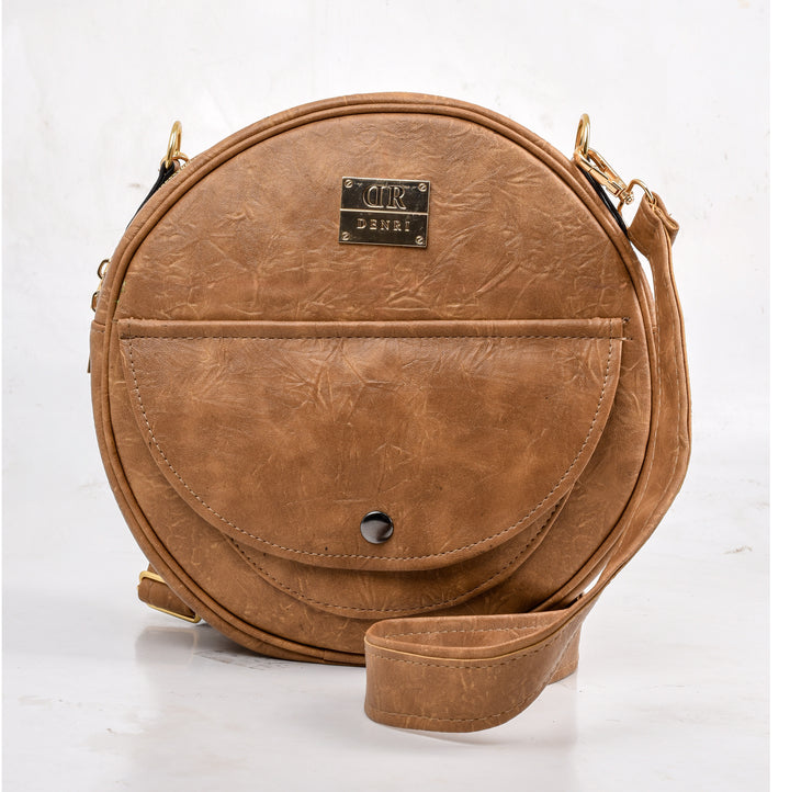 Denri Butterfly Sling | Round Sling Bag | Everyday & Casual Outings | Premium Material, Adjustable Strap & 3 Pockets | Compact Style Statement