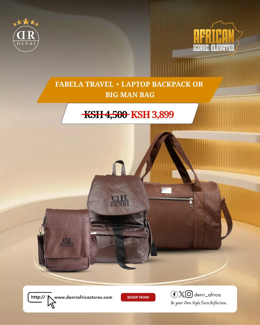 Fabela Travel + Laptop Backpack or Big Man Bag