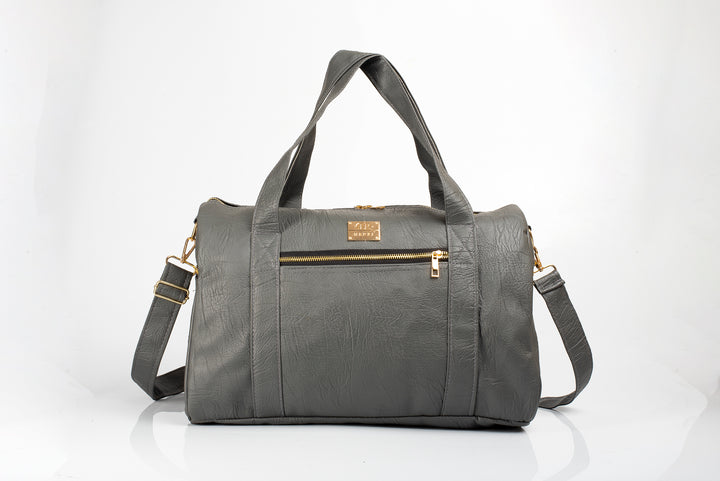 Denri Fabela | Leather Travel Bag | Weekend & Short Trips | Grab Handles + Adjustable Strap & Multiple Pockets | Sleek Minimalist Design