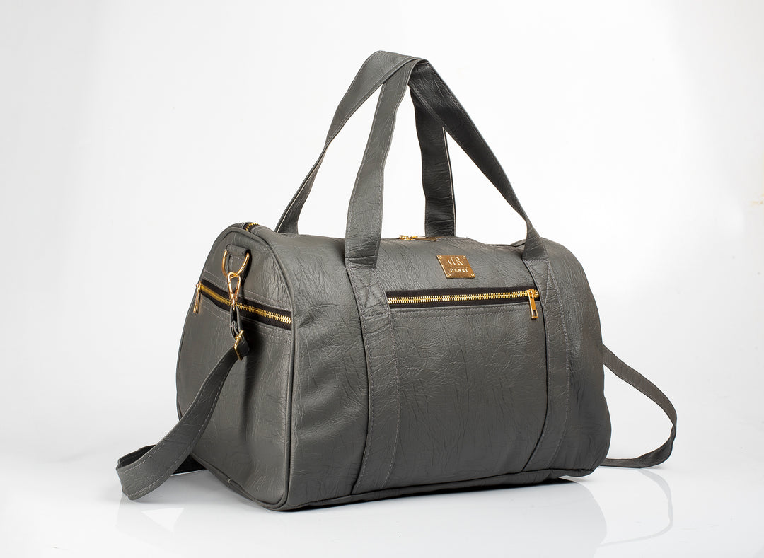Denri Fabela | Leather Travel Bag | Weekend & Short Trips | Grab Handles + Adjustable Strap & Multiple Pockets | Sleek Minimalist Design
