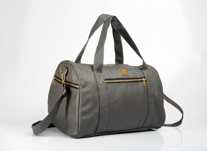 Denri Fabela | Leather Travel Bag | Weekend & Short Trips | Grab Handles + Adjustable Strap & Multiple Pockets | Sleek Minimalist Design