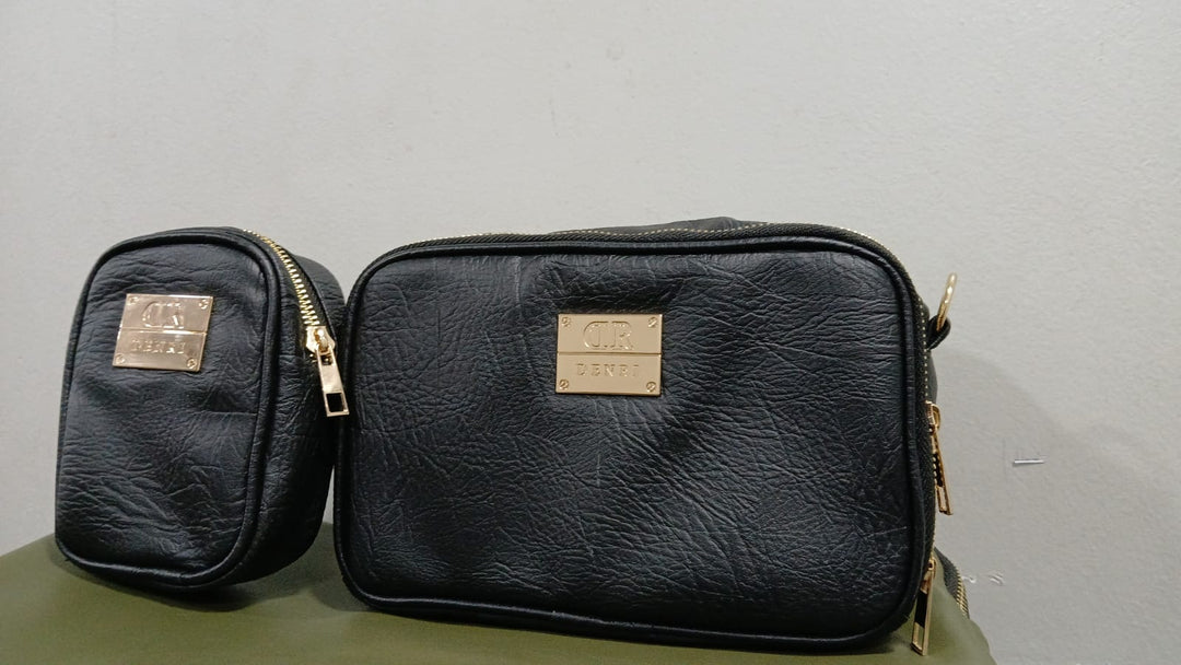 Denri Luxe Pair Bag | Fashion Accessory Bag | Daily Essentials Carry | Smart Compartments, Ergonomic Handles & Detachable Strap | Modern, Organized Style