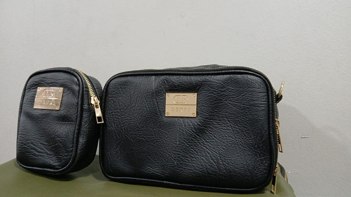 Denri Luxe Pair Bag | Fashion Accessory Bag | Daily Essentials Carry | Smart Compartments, Ergonomic Handles & Detachable Strap | Modern, Organized Style