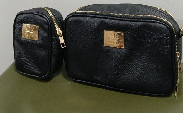 Denri Luxe Pair Bag | Fashion Accessory Bag | Daily Essentials Carry | Smart Compartments, Ergonomic Handles & Detachable Strap | Modern, Organized Style
