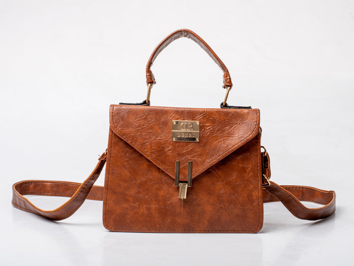 Denri Aurora | Mini Shoulder & Sling Handbag | Hand-stitched Leather with Metal Lock Stitch Detail | Versatile, Chic & Secure Accessory