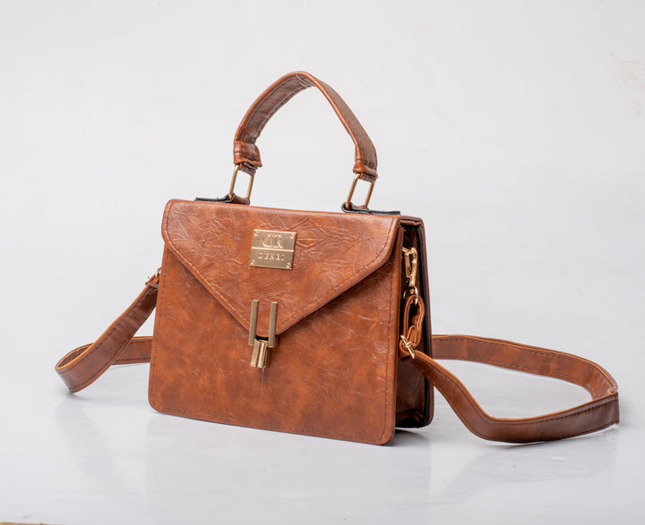 Denri Aurora | Mini Shoulder & Sling Handbag | Hand-stitched Leather with Metal Lock Stitch Detail | Versatile, Chic & Secure Accessory