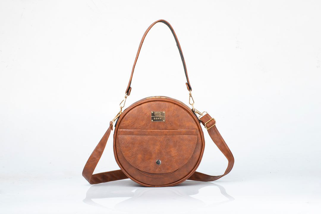 Denri Butterfly Sling | Round Sling Bag | Everyday & Casual Outings | Premium Material, Adjustable Strap & 3 Pockets | Compact Style Statement