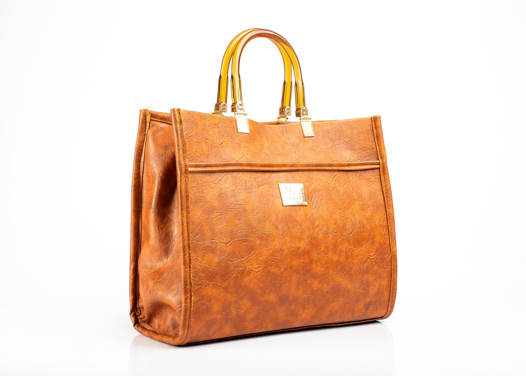 Denri Lola | Structured Tote Handbag | Work & Laptop Carry (up to 13-in Laptop) | Internal pockets Leather, Sustainable & Durable | Organized, Professional Chic