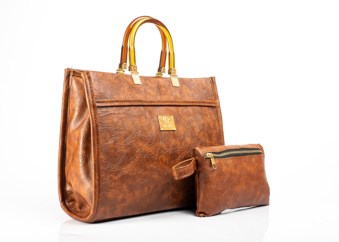 Denri Lola | Structured Tote Handbag | Work & Laptop Carry (up to 13-in Laptop) | Internal pockets Leather, Sustainable & Durable | Organized, Professional Chic