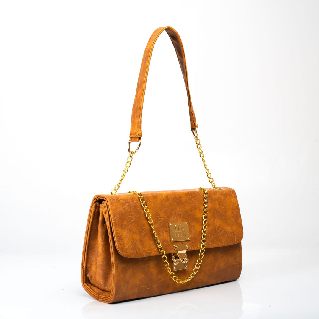 Denri Trecento Sling Bag | Structured Crossbody Sling | Everyday & Evening Wear | Premium Material, Chain Strap & Internal Compartments | Sophisticated Statement Piece