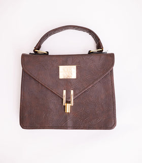 Denri Aurora Handbag | Mini Shoulder & Sling bag | Hand-stitched Leather, Metal Lock Stitch