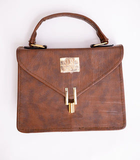 Denri Aurora Handbag | Mini Shoulder & Sling bag | Hand-stitched Leather, Metal Lock Stitch