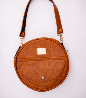 Denri Butterfly | Round, Compact Sling Bag | Premium Material, Adjustable Strap & 3 Pockets