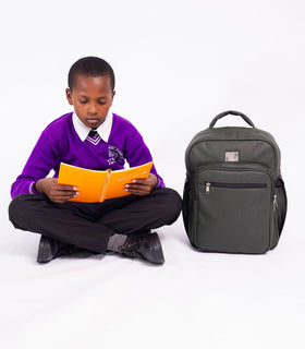 Denri Africa's green Pioneer Backpack. Green multipurpose backpack, large storage capacity, durable everyday bag.