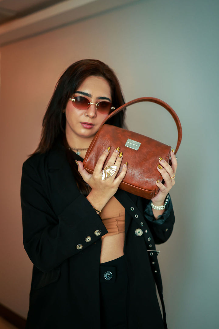 Denri Mandy | Compact Everyday Handbag | Daily Commute & Casual | Vegan Leather, 4 Interior Compartments, Adjustable Handle | Organized, Lightweight Chic