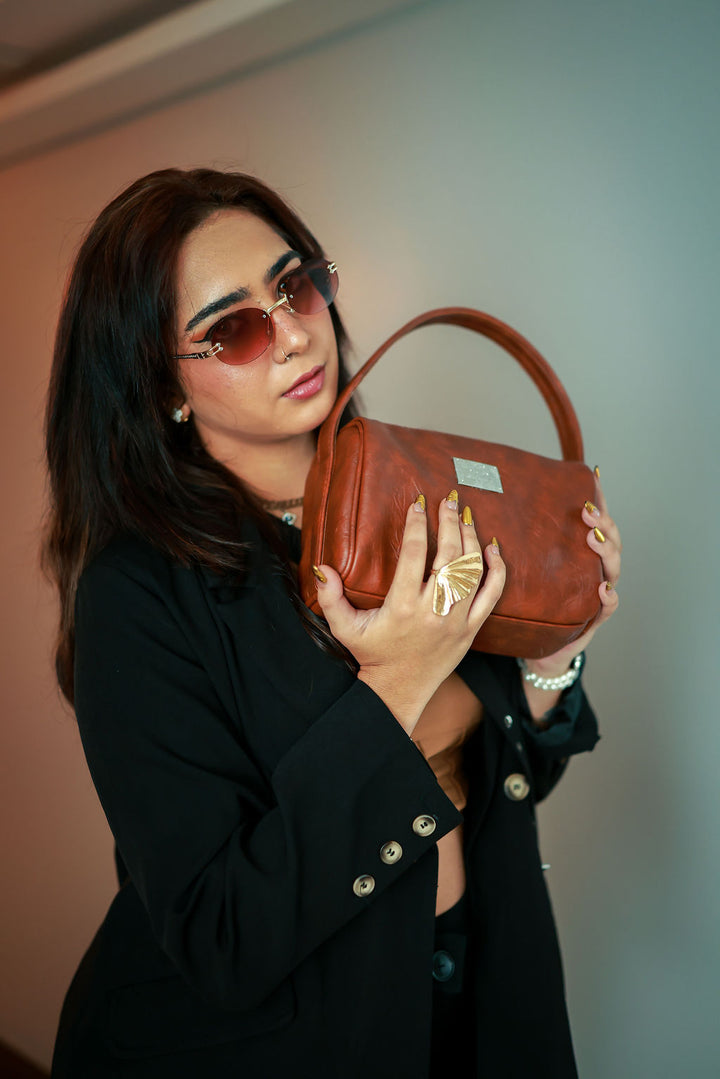 Denri Mandy | Compact Everyday Handbag | Daily Commute & Casual | Vegan Leather, 4 Interior Compartments, Adjustable Handle | Organized, Lightweight Chic