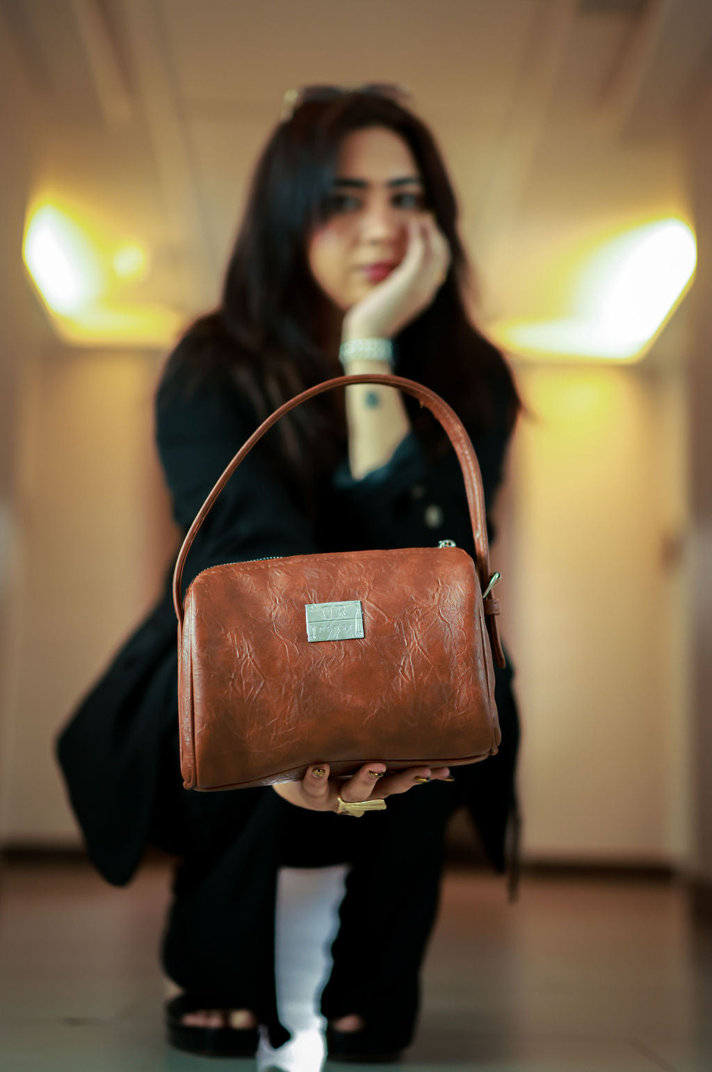 Denri Mandy | Compact Everyday Handbag | Daily Commute & Casual | Vegan Leather, 4 Interior Compartments, Adjustable Handle | Organized, Lightweight Chic
