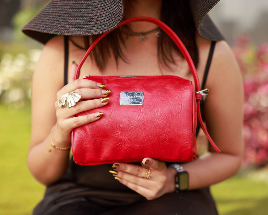Denri Mandy | Compact Everyday Handbag | Daily Commute & Casual | Vegan Leather, 4 Interior Compartments, Adjustable Handle | Organized, Lightweight Chic
