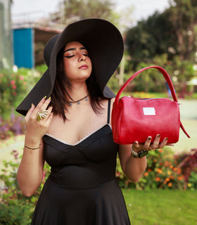 Denri Mandy Handbag | Vegan Leather, 4 Interior Compartments, Adjustable Handle