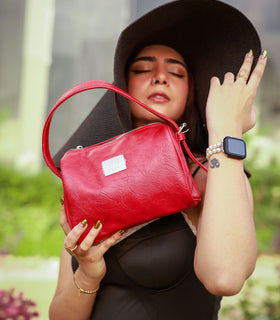 Denri Mandy Handbag | Vegan Leather, 4 Interior Compartments, Adjustable Handle