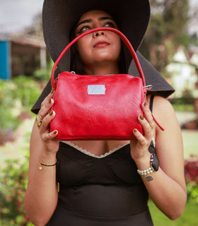 Denri Mandy Handbag | Vegan Leather, 4 Interior Compartments, Adjustable Handle