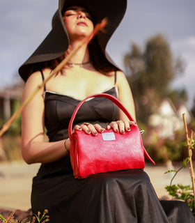 Denri Mandy Handbag | Vegan Leather, 4 Interior Compartments, Adjustable Handle