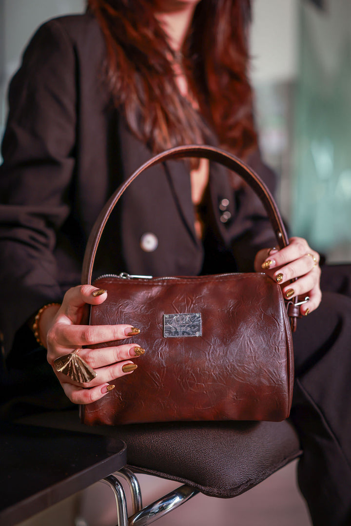 Denri Mandy | Compact Everyday Handbag | Daily Commute & Casual | Vegan Leather, 4 Interior Compartments, Adjustable Handle | Organized, Lightweight Chic
