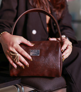 Denri Mandy Handbag | Vegan Leather, 4 Interior Compartments, Adjustable Handle