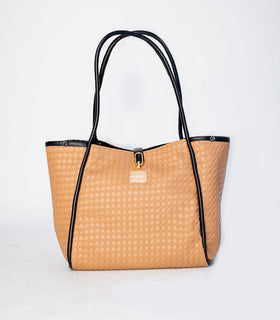 Denri Sierra Handbag | Kikapu-Style Tote | 4 Zipped Compartments, Metal Lock & Sling