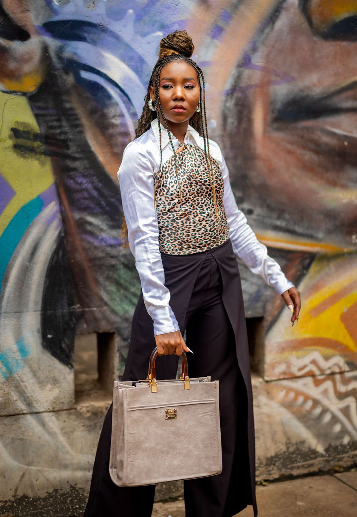 Denri Lola | Structured Tote Handbag | Work & Laptop Carry (up to 13-in Laptop) | Internal pockets Leather, Sustainable & Durable | Organized, Professional Chic