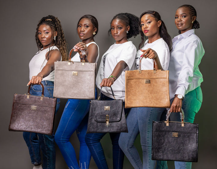 Denri Lola | Structured Tote Handbag | Work & Laptop Carry (up to 13-in Laptop) | Internal pockets Leather, Sustainable & Durable | Organized, Professional Chic