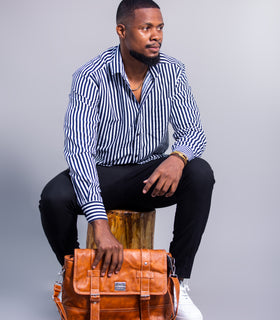 Denri Mystique Briefcase Bag | Faux Leather & Multiple Compartments