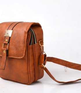 Denri Zane Man Bag | Premium Material, 3 External Zip Pockets & Adjustable Strap
