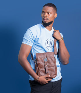 Denri Zane Man Bag | Premium Material, 3 External Zip Pockets & Adjustable Strap