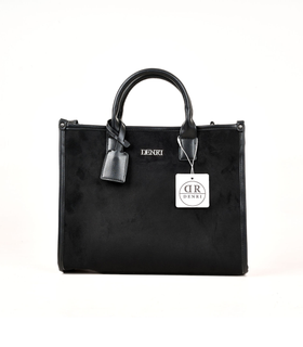 Denri | Nala Tote Bag | Dual-Texture Suede & Faux Leather Tote | Gold Hardware, Laptop-Ready