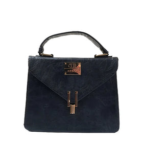 Denri Aurora Handbag | Mini Shoulder & Sling bag | Hand-stitched Leather, Metal Lock Stitch