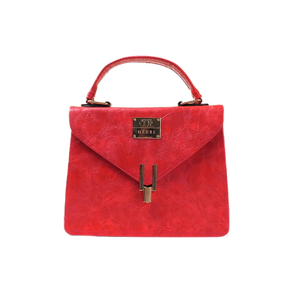 Denri Aurora Handbag | Mini Shoulder & Sling bag | Hand-stitched Leather, Metal Lock Stitch