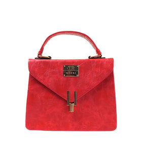 Denri Aurora Handbag | Mini Shoulder & Sling bag | Hand-stitched Leather, Metal Lock Stitch