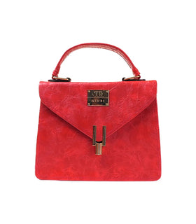 Denri Aurora Handbag | Mini Shoulder & Sling bag | Hand-stitched Leather, Metal Lock Stitch