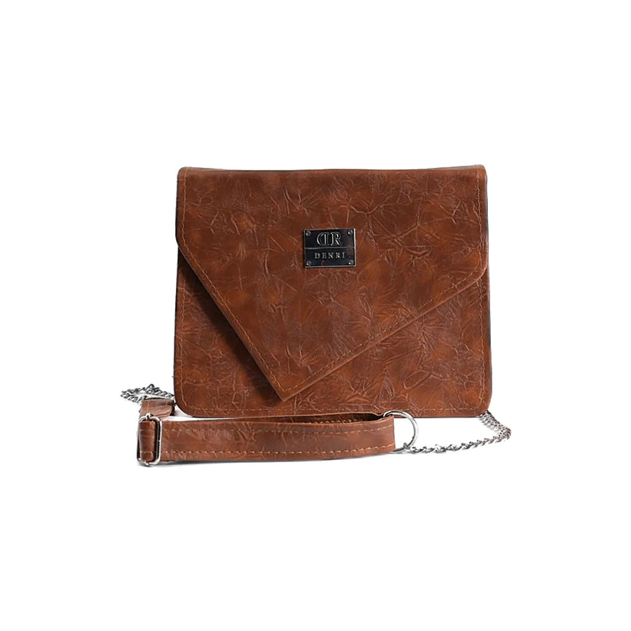 Denri Avana Sling Bag | Vegan Leather Tote | Secure Flap & Internal Pocket