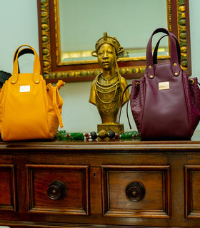 Denri Skye Handbag | Vegan Leather, Hidden Press-Button Closure | Chic & Featherlight