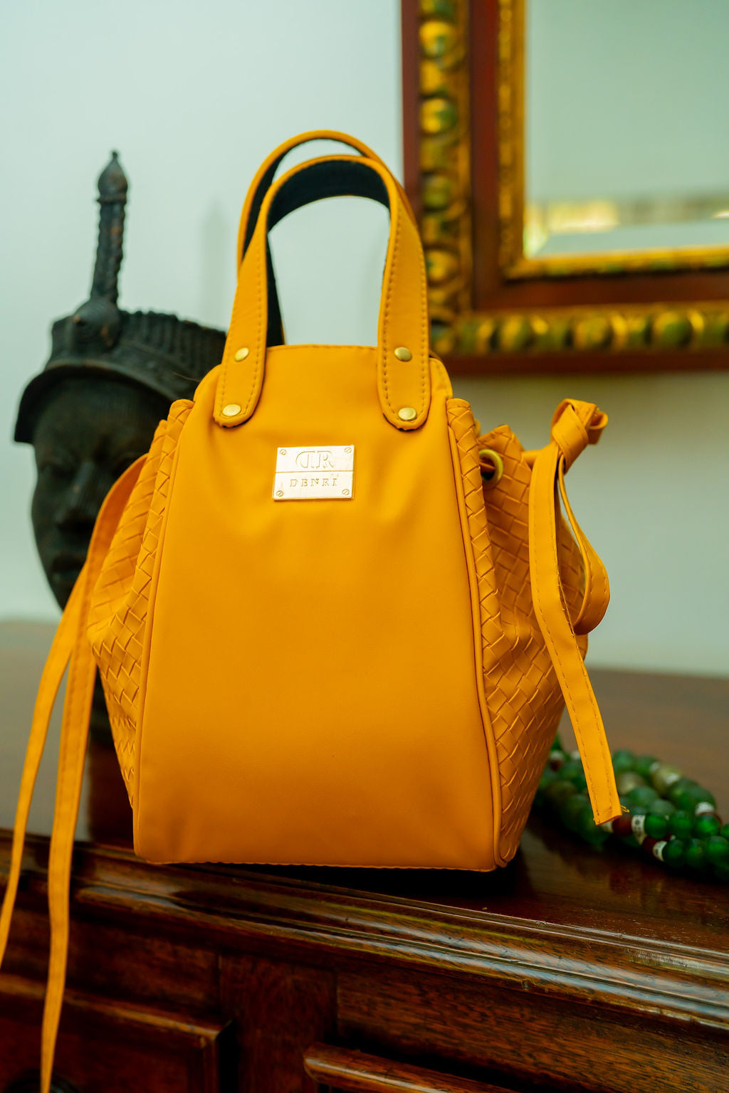 Denri Skye | Statement Evening Handbag | Special Events | Textured Vegan Leather, Hidden Press-Button Closure | Chic & Featherlight