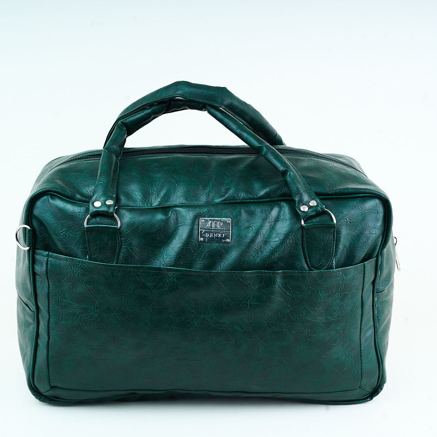 Denri | Taji Travel Bag | Minimalist Wide-Body Duffle | Detachable Strap, Luggage Pass-Through & Multiple Pockets