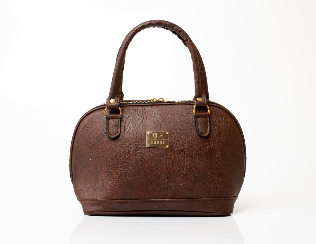 Denri Africa's Oval Handbag in Quality Brown Leather