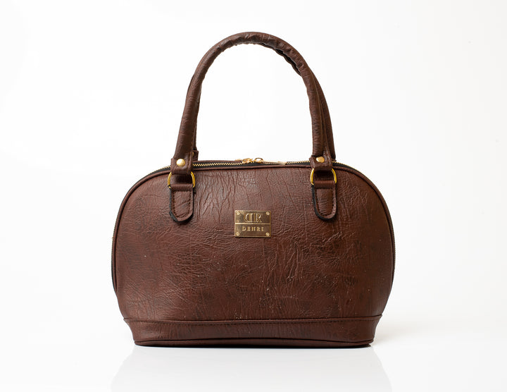 Denri Africa's Oval Handbag in Quality Brown Leather