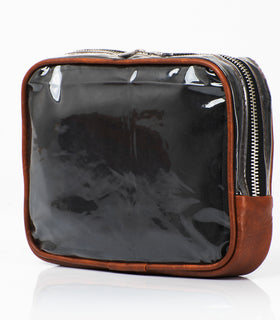 Denri Vanity Pack Bag | Durable Material, Zippered Sections & Loop Handle